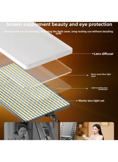 Generic 28 Inch Professional Live Fill Light Anchor LED Photography Square Flat Light Studio Photo Indoor Portrait Beauty-Specifications:【98000lmw◆Exclusive Version Brightening 60%] + Tripod Floor Stand  - Image 5