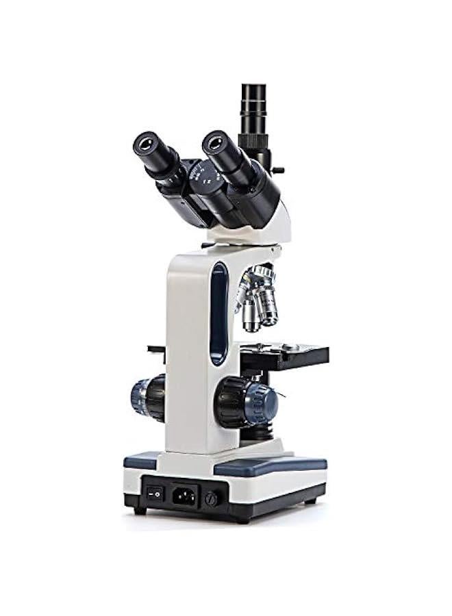 Arabest Swift SW 350T Compound Trinocular Microscope,40X-2500X Magnification,Two-Layer Mechanical Stage,with Swiftcam 16.0 mp Camera and Software Windows/Mac Compatible  - Image 5