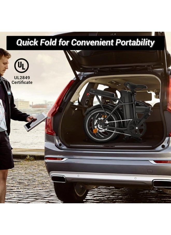Wind Horse W2A Folding Electric Scooter with 350W High Speed Motor, 36V 8AH Battery, 40 KM/H Speed, 35 KM Range, Dual Disk Brakes, Carbon Alloy Frame and 16 Inches Tires  - Image 4