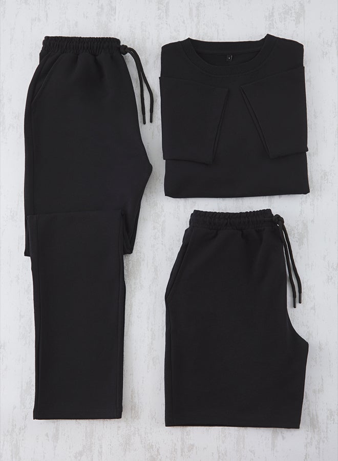trendyol Black Oversize 3 Piece Uniform Set Teddington - Image 1