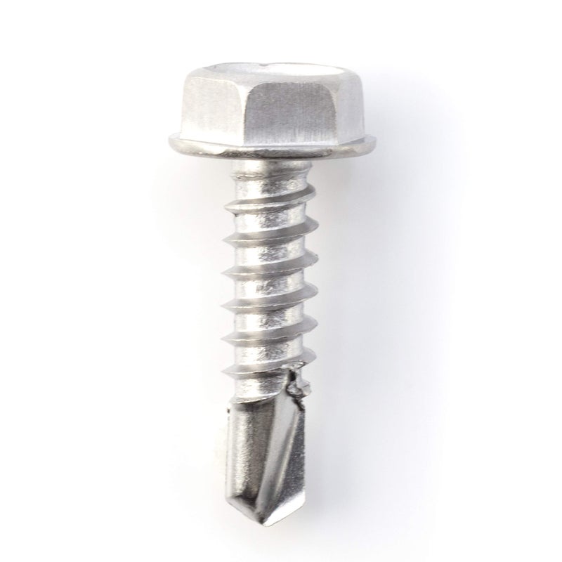THE CIMPLE CO #10 Size, 3/4" Length (19mm) - Self Tapping/Drilling Screw - 410 Stainless Steel Screws - Long Wearing and Corrosion Hardy - Hex Washer Head - 100pcs - Image 2
