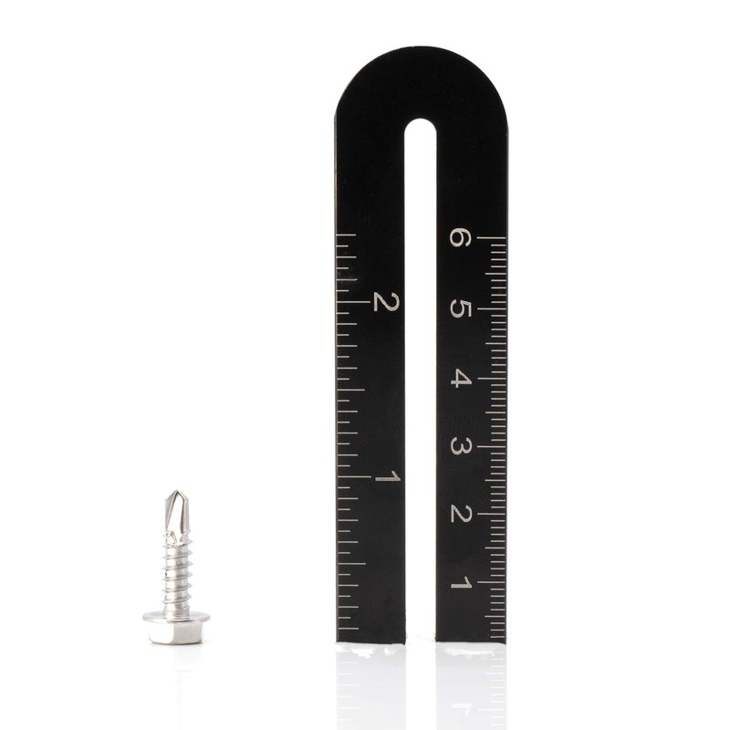 THE CIMPLE CO #10 Size, 3/4" Length (19mm) - Self Tapping/Drilling Screw - 410 Stainless Steel Screws - Long Wearing and Corrosion Hardy - Hex Washer Head - 100pcs - Image 4