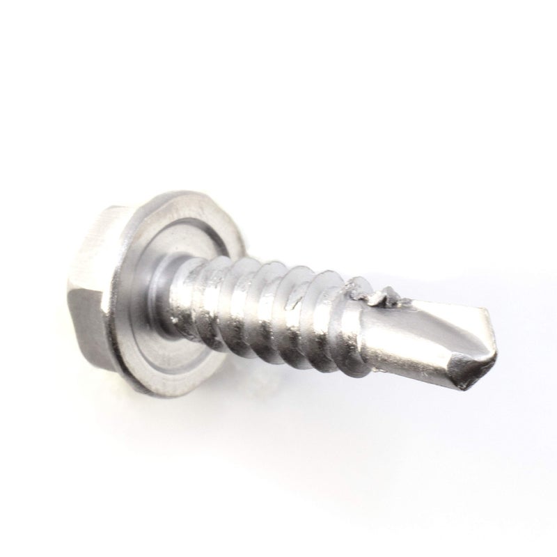THE CIMPLE CO #10 Size, 3/4" Length (19mm) - Self Tapping/Drilling Screw - 410 Stainless Steel Screws - Long Wearing and Corrosion Hardy - Hex Washer Head - 100pcs - Image 3