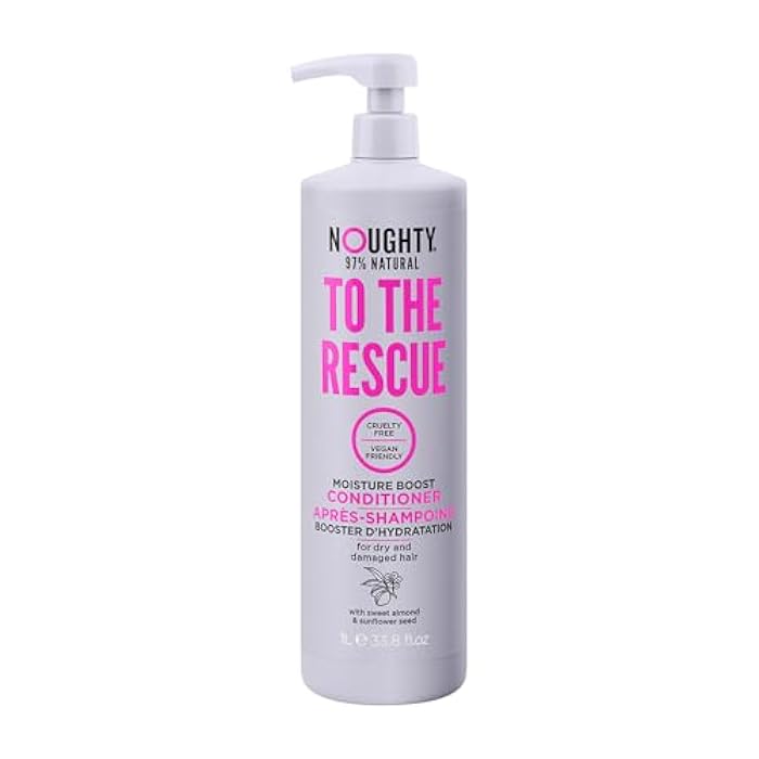 Noughty 97% Natural, To The Rescue Moisture Boost Conditioner, Sulfate Free Vegan Haircare, Hydrating Formula for Dry and Damaged Hair, with Sweet Almond and Sunflower Seed 33.8fl.oz - Image 1