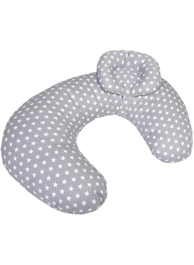 هوكور TRASSLE Breast Feeding Nursing Pillow for Breastfeeding & Bottle Feeding, Support Rest Pillow for Mom & Baby with Removable Washable Pure Cotton Cover, Polyester Cotton,Safety & Comfortable (Star) - Image 1