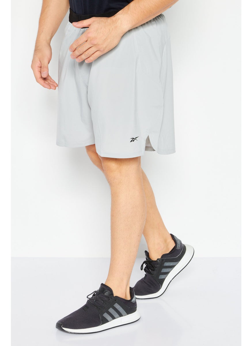 Reebok Men Sportswear Fit Training Short, Grey  - Image 4