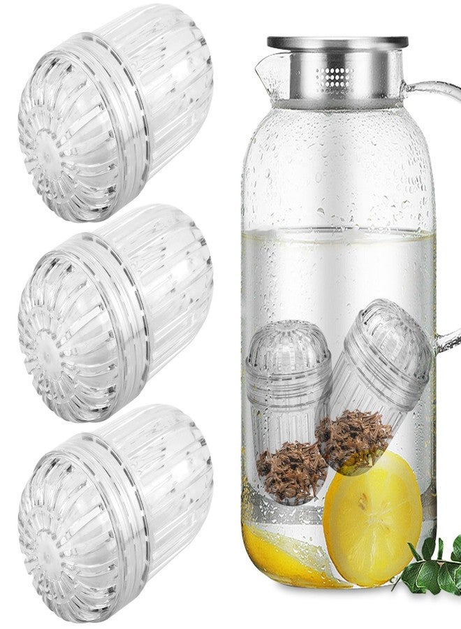 Ranjaner 3Pcs Fruit Infuser, Clear Tea Infuser Ball for Wide Mouth Bottles, Fruit Diffuse Tea Infuser Strainer Filters(Clear,Size:2 * 3.15inch) - Image 1