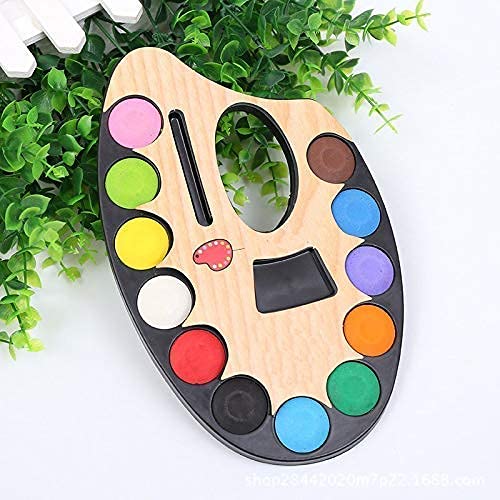 Haimac ® Premium Large Set of Artistic Palette with 12 Water Color & Artist Paint Brush - Image 2