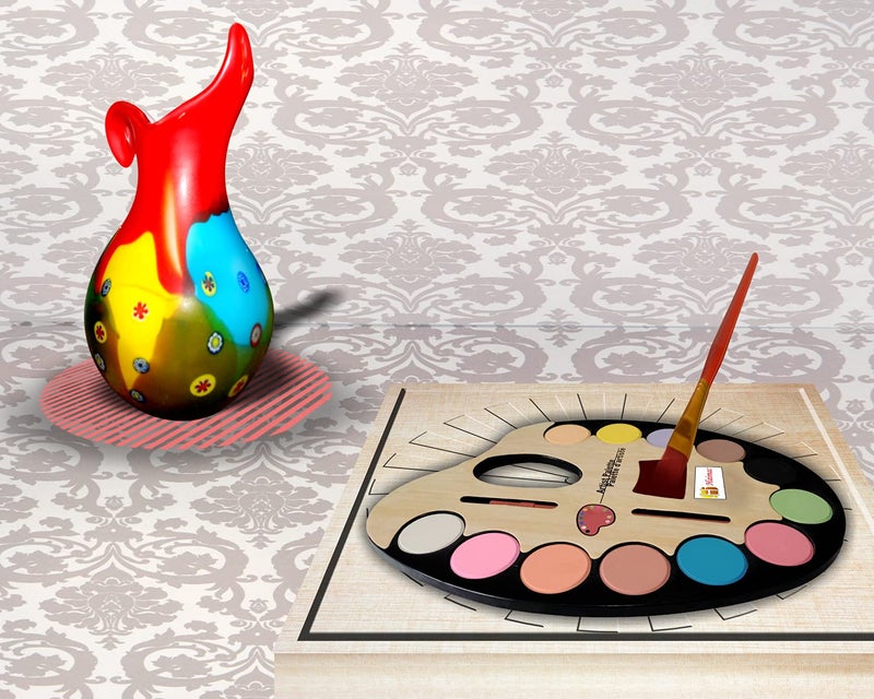 Haimac ® Premium Large Set of Artistic Palette with 12 Water Color & Artist Paint Brush - Image 5