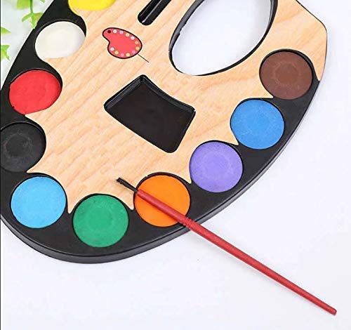 Haimac ® Premium Large Set of Artistic Palette with 12 Water Color & Artist Paint Brush - Image 4