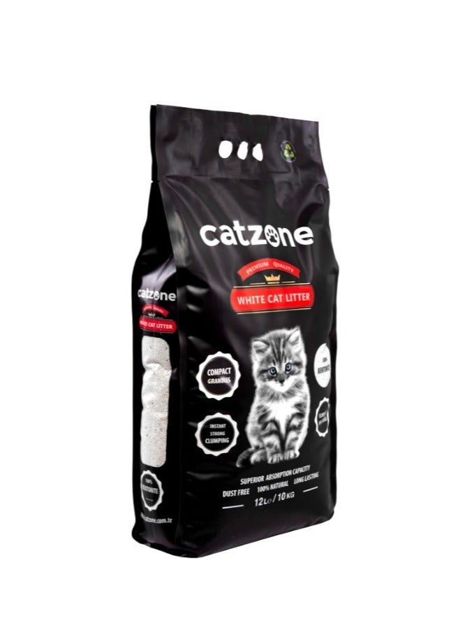 White Bentonite Clumping Cat Litter - dust free10 kg