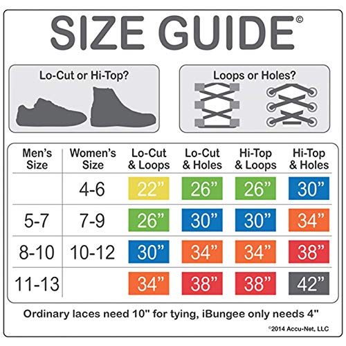 iBungee Laces (Elastic No Tie Shoelaces) (Black, 22-Inch) - Image 3