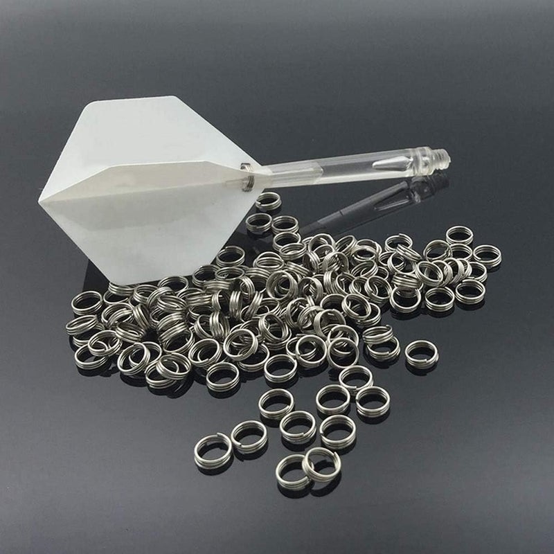 EORTA 100 Pieces Stainless Steel Dart Shaft Rings O-Ring Spring Ring for Dart Nylon Shafts Accessories, 4.15 MM - Image 2