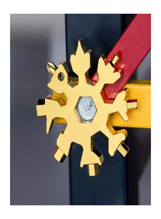 18-in-1 Snowflake Multi-Purpose Snow Window Tool Made of Scratch and Rust Resistant Solid Steel – SPS10 - Image 1