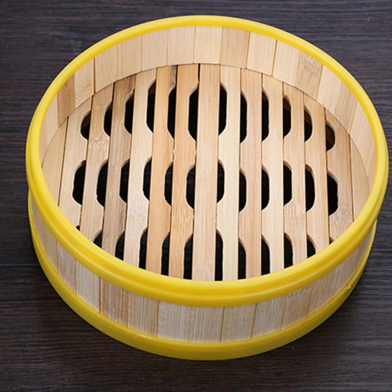 KICHOUSE Food Steamer Basket 13.5cm 2pcs Reusable Eco-friendly Steaming Rack for Dim Sum Bao Buns and Vegetables Household Kitchen Supplies - Image 5