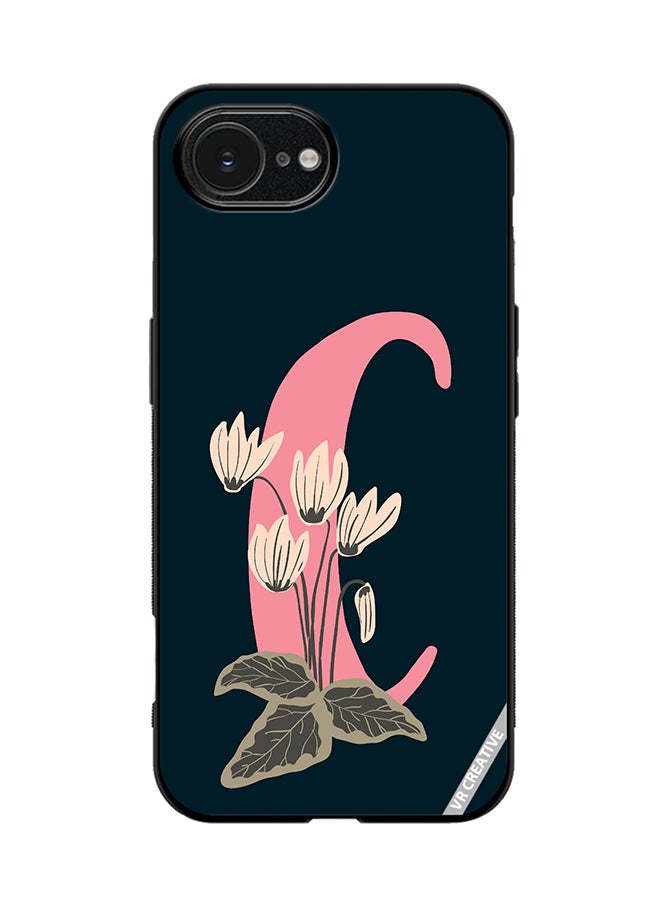 Protective Case Cover For Apple iPhone 16e Alphabet C Design Multicolour