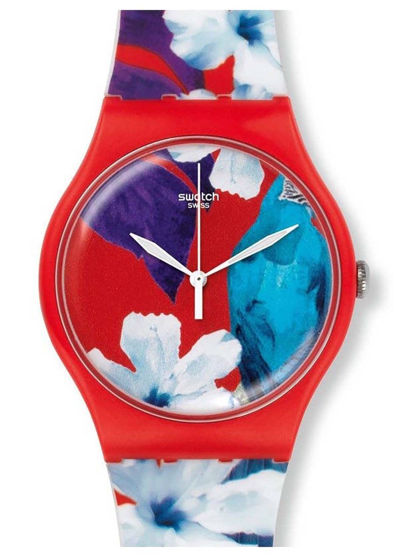 Swatch ساعة يد نسائية مقاومة للماء بحركة كوارتز من Mister Parrot - 40 مم - Image 1