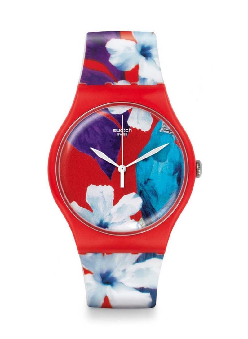 Swatch ساعة يد نسائية مقاومة للماء بحركة كوارتز من Mister Parrot - 40 مم - Image 3