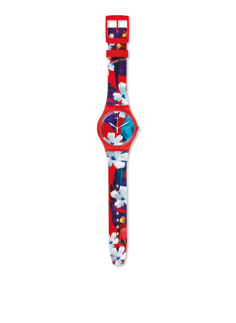 Swatch ساعة يد نسائية مقاومة للماء بحركة كوارتز من Mister Parrot - 40 مم - Image 2
