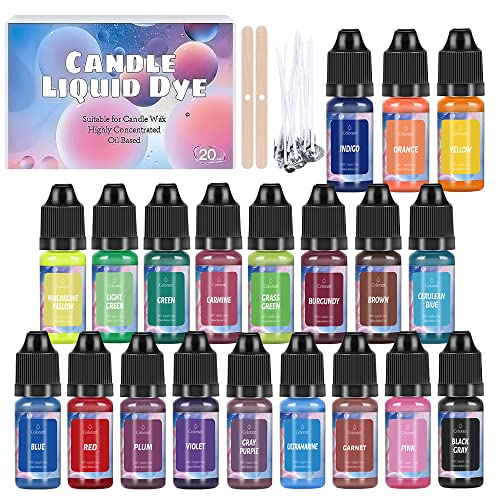 OSBANG Oil-Based Candle Dye - 20 Non-Toxic, Non-Irritating Colors for DIY Candle Making - Vibrant Concentrated Soy Wax, Beeswax, Gel Wax Dyes - Image 1