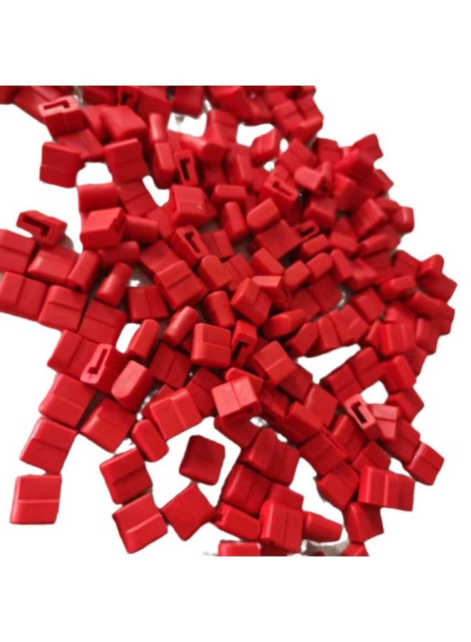 T Male Cap T Plug Protective Sleeve T Head Sleeve Plug Protective Sleeve Red-Color:Red - Image 5