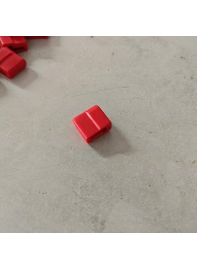 T Male Cap T Plug Protective Sleeve T Head Sleeve Plug Protective Sleeve Red-Color:Red - Image 3