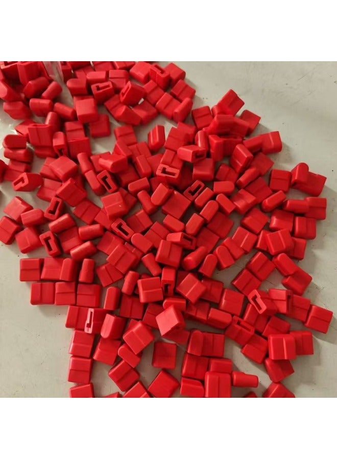 T Male Cap T Plug Protective Sleeve T Head Sleeve Plug Protective Sleeve Red-Color:Red - Image 1