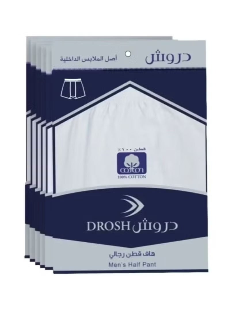 Drosh Men's 100% Cotton Half-Briefs – Comfortable everyday underwear with an elastic waistband and secure fit – Pack of 6 - Image 3