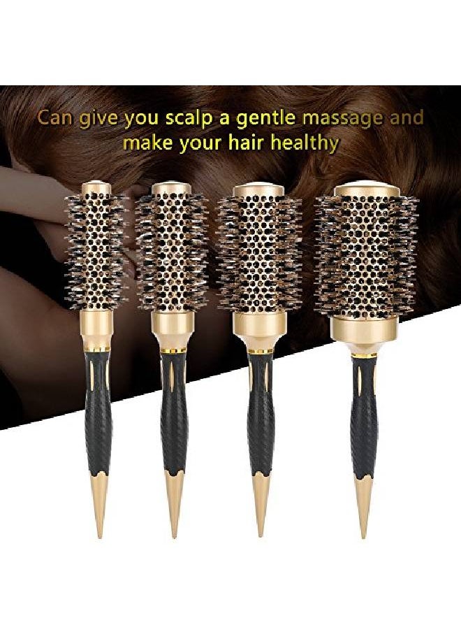 Semme - Round Brush 4 In 1 Instant Heat Styling Brush Anion Antistatic Large Hair Brushes For Blow Drying Curling&Straightening Volume And Shine - Image 1