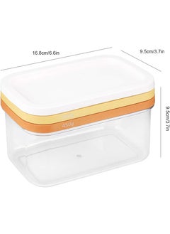 GION GION 2 in 1 Butter Slicer Cutter Box Easy Cutting and Storage Sticks Butter Case with Sealed Lid for Fridge Rectangle Butter Keeper Butter Container for Counter Top 1Pcs  - Image 2