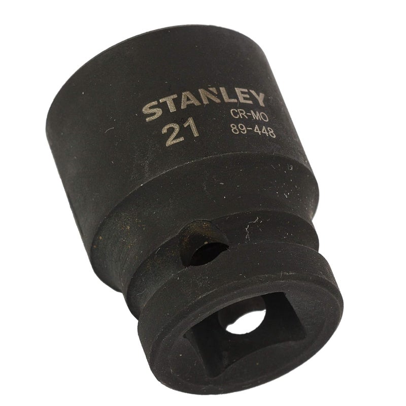 Stanley STANLEY STMT894488B ChromeMolybdenum Steel 6 Point Impact Socket 12 inch 21 mmBlack  - Image 3