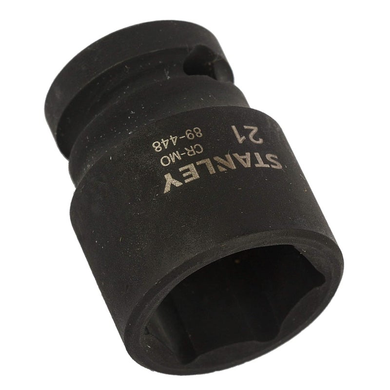 Stanley STANLEY STMT894488B ChromeMolybdenum Steel 6 Point Impact Socket 12 inch 21 mmBlack  - Image 4