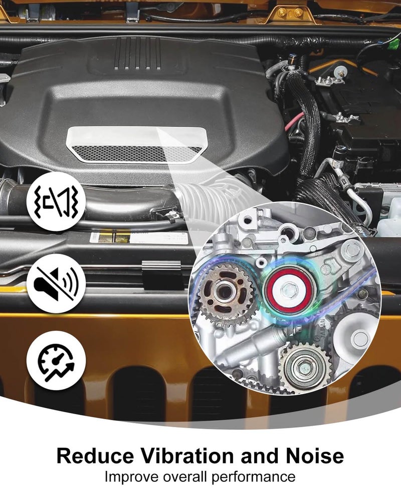ULZOZN Drive Belt Idler Pulley Replace 4627039AA Fit for Jeep Wrangler 2007-2017 - Image 2