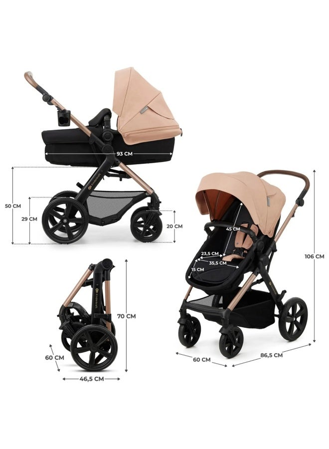 Kinderkraft - Moov 2 Air 4-In-1 Multifunctional Baby Stroller - Sand Beige - Image 5