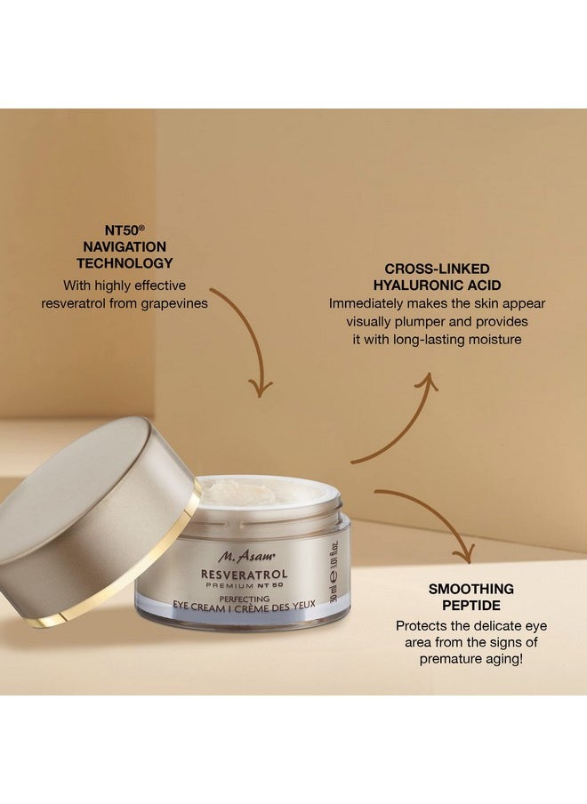 M.Asam Resveratrol Premium Nt50 Perfecting Eye Cream - Anti-Aging Under Eye Cream With Resveratrol & Hyaluronic Acid To Smooth Wrinkles & Fine Lines, Vegan Formula, 1.01 Fl Oz  - Image 2