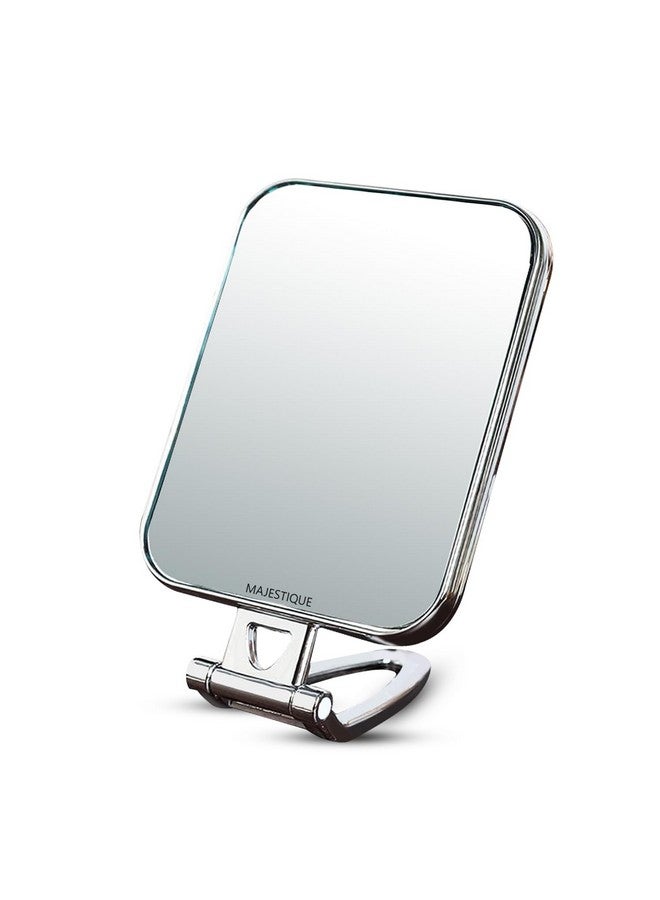 MAJESTIQUE Handheld Makeup Mirror, Foldable Desk Mirror with Stand, 270° Rotating, Ideal for Purse, Bathroom, and Bedroom - 1Pc/Multicolour - Image 1