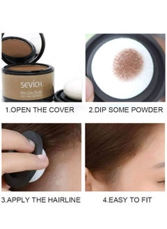 Sevich Instantly Hairline Shadow Hairline Powder Quick Cover Hair Root Concealer Eyebrows & Beard Line Hair Root Touch Up for Thinning Hairline Windproof & Sweatproof (Black)  - Image 5