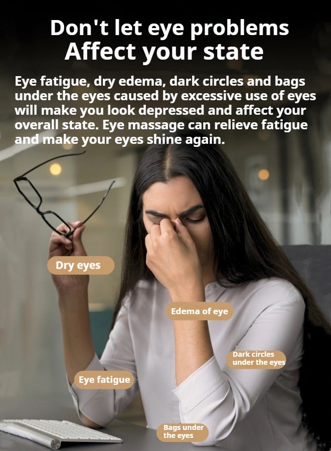 Smart Electric Magnetic Eye Massager Cold Compress Hot Compress Vibrating Eye Mask Convenient Rechargeable Eye Massager