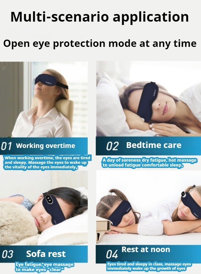 M MIAOYAN Smart Electric Magnetic Eye Massager Cold Compress Hot Compress Vibrating Eye Mask Convenient Rechargeable Eye Massager  - Image 3