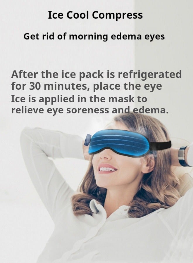 Smart Electric Magnetic Eye Massager Cold Compress Hot Compress Vibrating Eye Mask Convenient Rechargeable Eye Massager