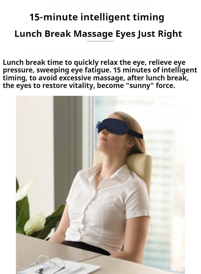 Smart Electric Magnetic Eye Massager Cold Compress Hot Compress Vibrating Eye Mask Convenient Rechargeable Eye Massager