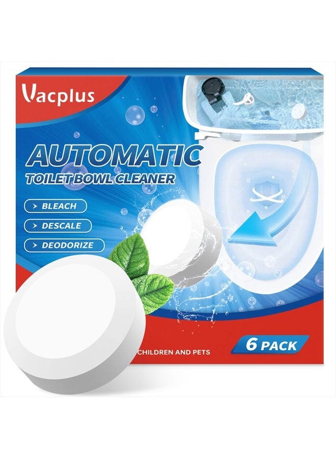 Vacplus Toilet Bowl Cleaner Tablets 6 PACK, Automatic Toilet Bowl Cleaners with Bleach, Toilet Tank Cleaners with Sustained-Release Technology, Household Toilet Cleaners with Easy Operation - Image 1