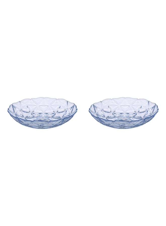 Pasabahce Estrella Glass Deep Plate 2 Pieces -13cm - Blue blue 13cm - Image 1
