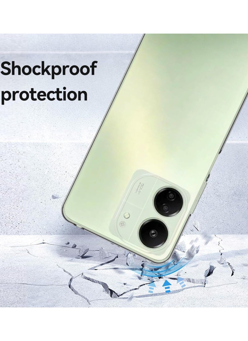 ماركة غير محددة - مجموعة حماية 2 في 1 لهاتف Xiaomi POCO C65 - حافظة فائقة الوضوح مقاومة للصدمات وواقي شاشة من الحافة إلى الحافة، حماية 360 درجة، غطاء خلفي وواقي شاشة لهاتف Xiaomi POCO C65 - Image 1