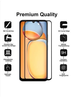 ماركة غير محددة مجموعة حماية 2 في 1 لهاتف Xiaomi POCO C65 - حافظة فائقة الوضوح مقاومة للصدمات وواقي شاشة من الحافة إلى الحافة، حماية 360 درجة، غطاء خلفي وواقي شاشة لهاتف Xiaomi POCO C65  - Image 3