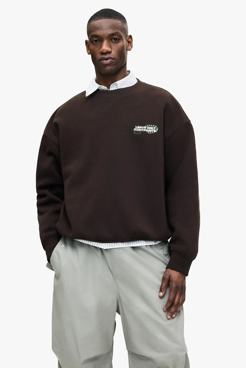 H&M Loose Fit Printed sweatshirt