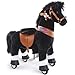 PonyCycle Ride on Horsey Toddler Ride on Toys for Boys Classic Model U with Brake 30 HeightSize 3 Rocking Horse for Age 34 Ride on Horse Toys Mechanical Animal Plush Black Ux326 - Image 2