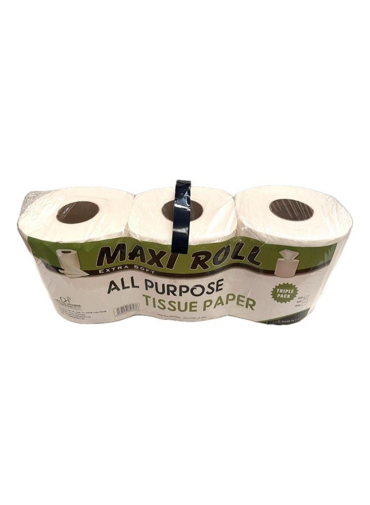Maxi Roll Triple Pack 1.8Kg, Pack of 3 Premium Kitchen Paper Towels for  Ultimate Convenience