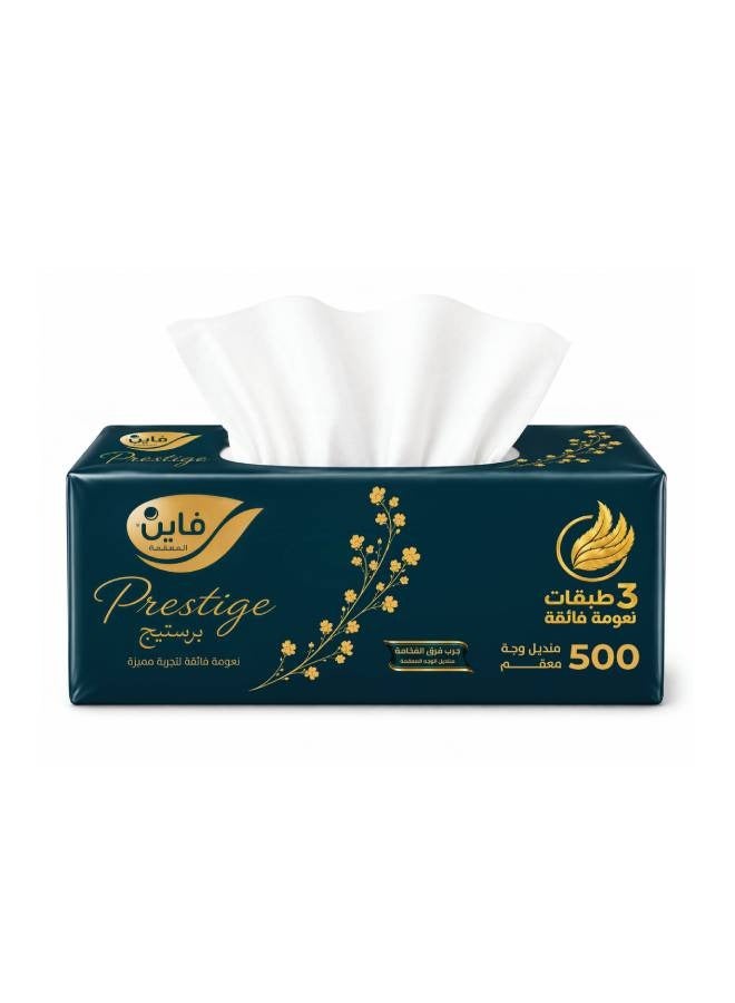 Fine Prestige Facial Tissues 500 Sheets - Image 1