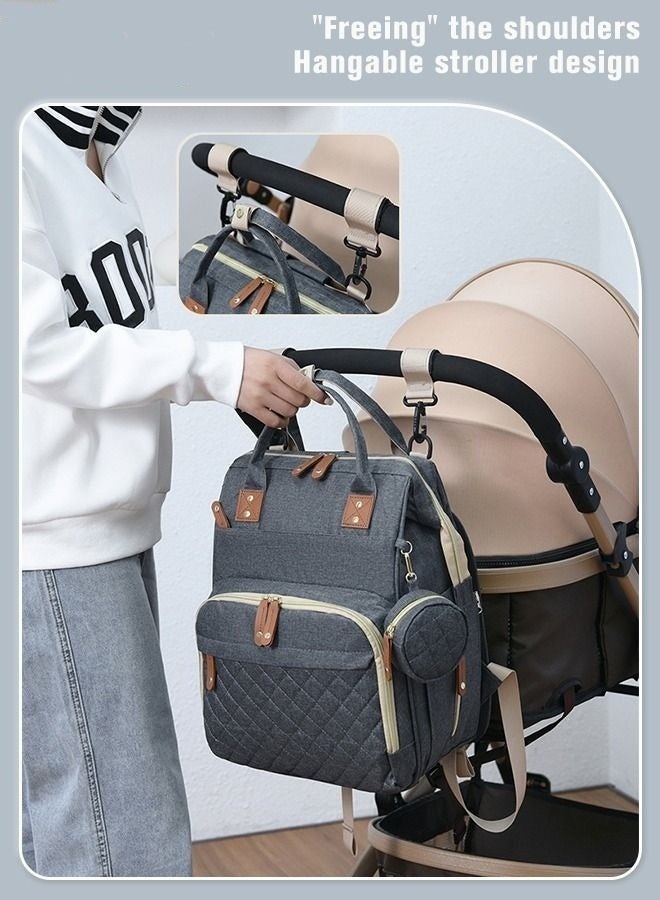 DOOKOO New Style Baby Diaper Bag Backpack, Multifunction Diapers Changing Station for Boys Girls Outdoor and Travel, Infant Shower Gifts, Large Capacity USB Port - Image 4